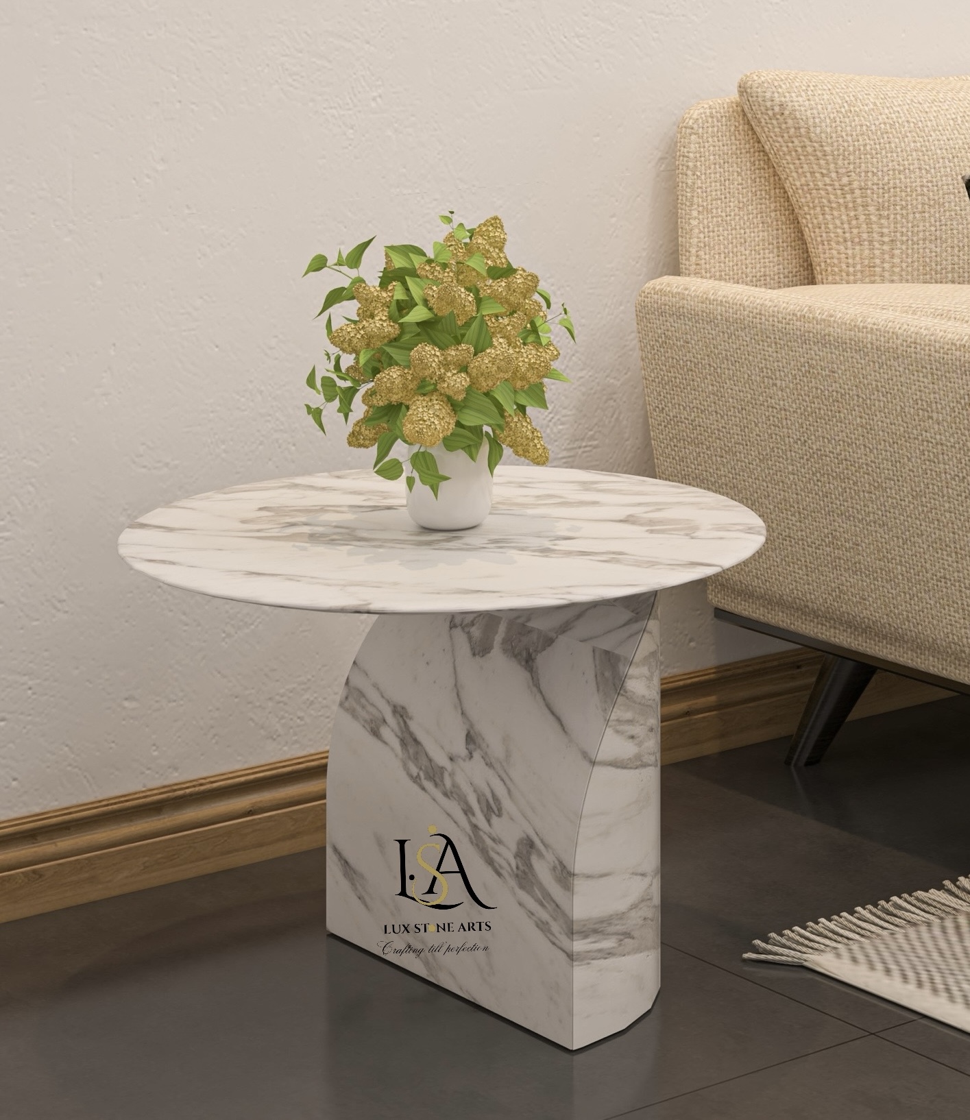 Cross Leg Side Table for Living Room