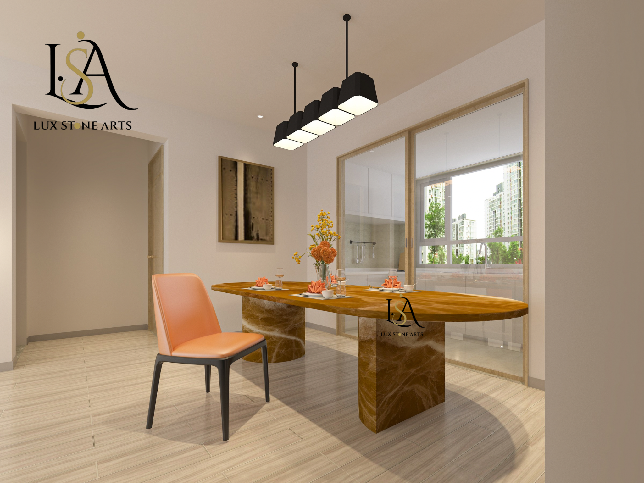 Cross Leg Side Table for Living Room